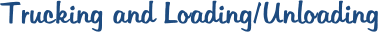 Trucking and Loading/Unloading